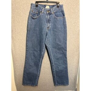 Vintage L.L.Bean Flannel Lined Jeans Women 6 Reg Straight Leg Plaid Mom Jean